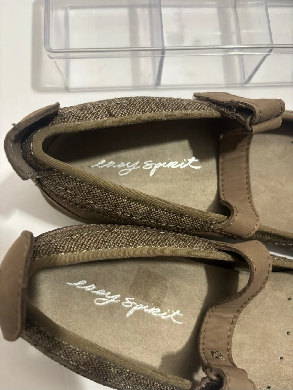 Easy Spirit Size 10M Mary Jane Comfort Shoes Brown Adjustable Strap